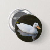 Kleine weiße Ente Button (Vorne & Hinten)