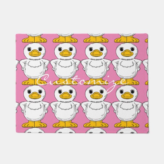 Kleine Weiße Ente Stehend Thunder_Cove Fußmatte (Vorderseite)