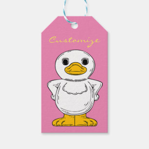 Kleine Weiße Ente Stehend Thunder_Cove Geschenkanhänger