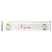 Kleine Weiße Ente Stehend Thunder_Cove Namensplakette (Vorderseite)