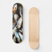 Kleine weiße Fische Skateboard (Vorderseite)