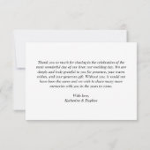 Kleine weiße Hochzeit Foto Collage Script Vielen D Dankeskarte (Rückseite)