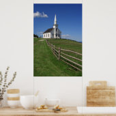 kleine weiße Kirche Poster (Küche)