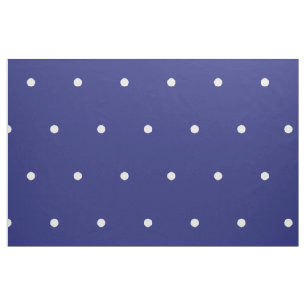 Kleine weiße Polka-Punkte auf nautischem Blau Stoff