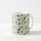 Kleine Weiße Rosen Kaffeetasse (VorderseiteRechts)