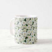 Kleine Weiße Rosen Kaffeetasse (Vorderseite Links)