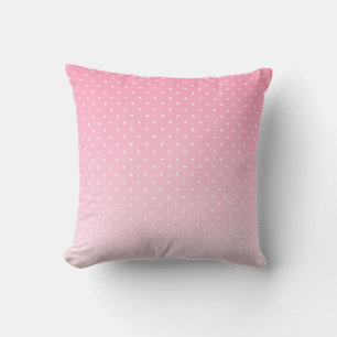 Kleine weiße Tupfen-Ombre-Rosa-Wurfkissen Kissen