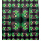 Kleine weiße Wildblumen Abstrakt Duschvorhang (Vorderseite)