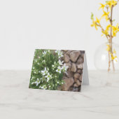 Kleine weiße Wildblumen und Felsen Notecard Karte (Gelbe Blume)