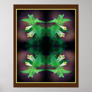 Kleine Weiße Wilde Blumen Spiegel Blumenkunst Poster