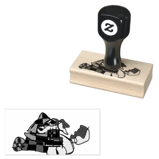 Kleine Welpe für den Winter Gummistempel (Stempel)