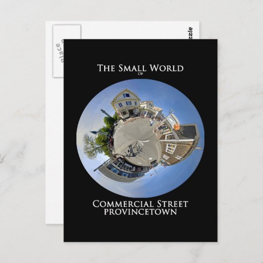 Kleine Welt der Kommerziellen Straße Provincetown Postkarte (Vorne/Hinten)