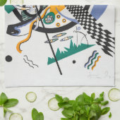 Kleine Welten IV, Abstrakt, Wassily Kandinsky Geschirrtuch (Gefaltet)