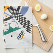 Kleine Welten IV, Abstrakt, Wassily Kandinsky Geschirrtuch (Viertel Falte)