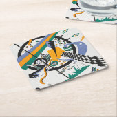 Kleine Welten IV, Abstrakt, Wassily Kandinsky Rechteckiger Pappuntersetzer (angewinkelt)