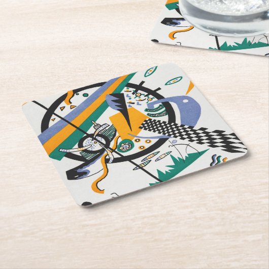 Kleine Welten IV, Abstrakt, Wassily Kandinsky Rechteckiger Pappuntersetzer (angewinkelt)