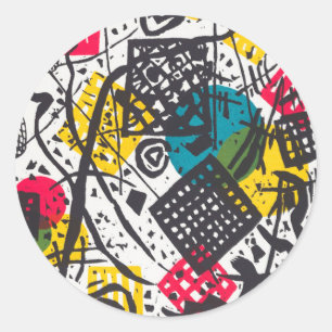 Kleine Welten V (Small Worlds V) Wassily Kandinsky Runder Aufkleber