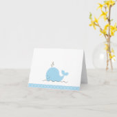 Kleine Whale individuelle Note Card Karte (Gelbe Blume)