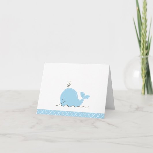 Kleine Whale individuelle Note Card Karte (Vorderseite)