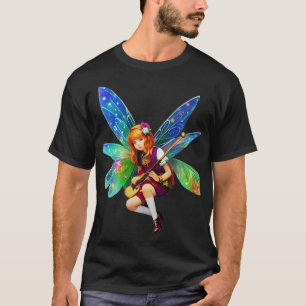 Kleine Whimsical Fairy mit einem Instrument T-Shirt
