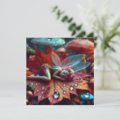 Kleine Whimsical Fairy Schlaf auf einem Lein (Stehend Vorderseite)