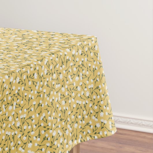 Kleine Wiese Ditsy Blumenmuster - Senfcreme Tischdecke (Beispiel)