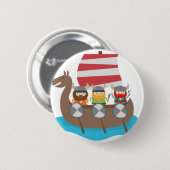 Kleine Wikinger im Schiff Button (Vorne & Hinten)
