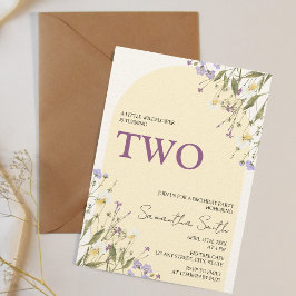 Kleine Wildblume Ästhetische Mädchen 2. Geburtstag Einladung