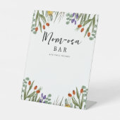 Kleine Wildblume auf dem Weg Herbst Mama-osa-Bar Sockelschild (Vorderseite)