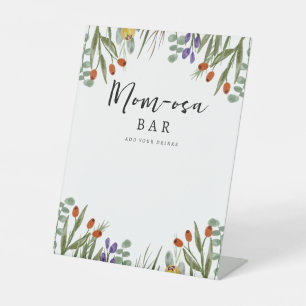 Kleine Wildblume auf dem Weg Herbst Mama-osa-Bar Sockelschild