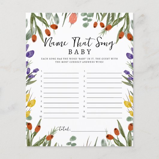 Kleine Wildblume auf dem Weg Herbstname, der Song (Vorderseite)