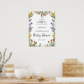 Kleine Wildblume auf dem Weg zum Herbst Begrüßungs Poster (Küche)