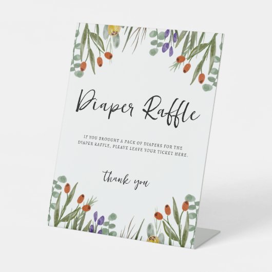 Kleine Wildblume auf dem Weg zum Untergang Windeln Sockelschild (Vorderseite)