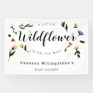 Kleine Wildblume auf der Blumendusche Banner