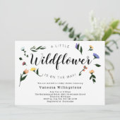 Kleine Wildblume auf der Blumendusche Einladung (Stehend Vorderseite)