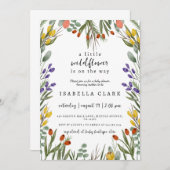 Kleine Wildblume auf der Herbstdusche Einladung (Vorne/Hinten)