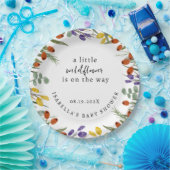 Kleine Wildblume auf der Herbstdusche Pappteller (Party)