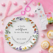 Kleine Wildblume auf der Herbstdusche Pappteller (Party)