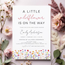 Kleine Wildblume auf der Way Baby Dusche