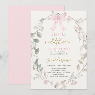 Kleine Wildblume auf ihrem Way Baby Shower Girl Einladung