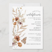 Kleine Wildblume Baby Bloom Baby Dusche Einladung (Vorderseite)
