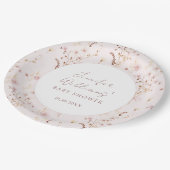 Kleine Wildblume Baby Duschpapiere Teller (Schrägansicht)