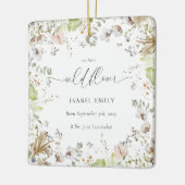 Kleine Wildblume Baby First Christmas Keramikornament (Links)