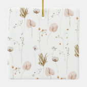 Kleine Wildblume Baby First Christmas Keramikornament (Rückseite)