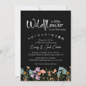 Kleine Wildblume Baby Girl Dusche Boho Niedlich Bl Einladung (Vorderseite)