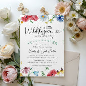 Kleine Wildblume Baby Girl Dusche farbenfroh Einladung