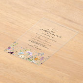 Kleine Wildblume Babydusche Acryleinladungen (Ablage )