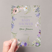 Kleine Wildblume Babydusche Acryleinladungen (Insitu (Handheld))