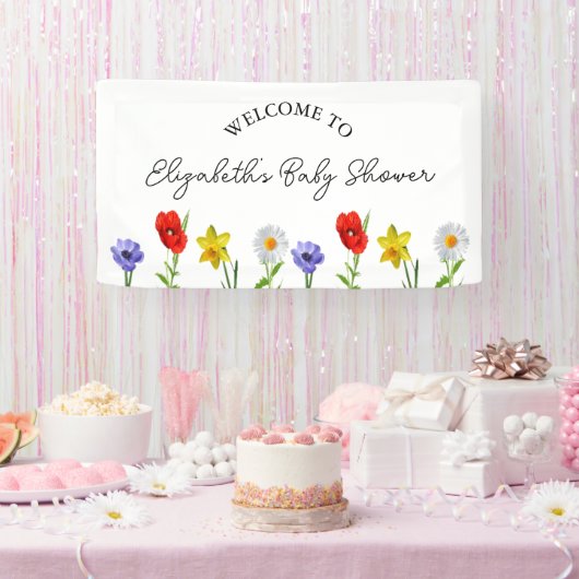 Kleine Wildblume Babydusche Banner (Party)