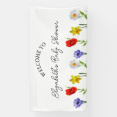 Kleine Wildblume Babydusche Banner (Vertikal)